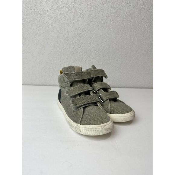 Grey Cat & Jack Clancy  Boot High Top Sneaker  3 Strap Toddler Size 12 - Picture 1 of 9